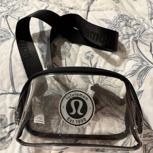 lululemon athletica Black and Clear Belt Bag